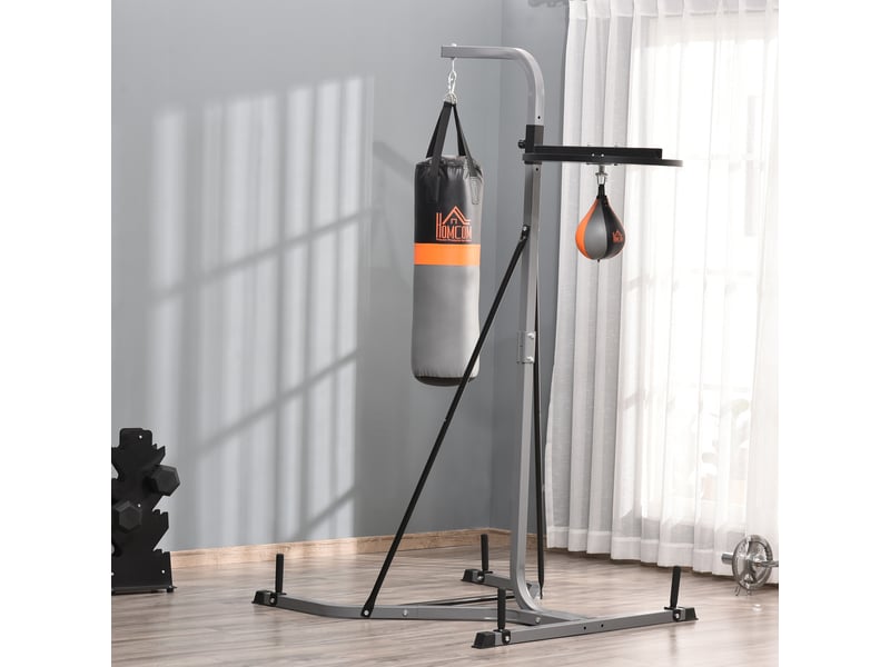  Station multifonctions réglable avec sac de frappe de 20 kg et ballon de frappe pour l'entraînement de boxe  - Conforama D