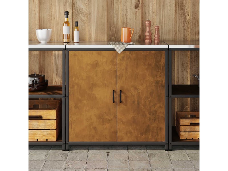 Meuble de rangement de cuisine hattem rouillé 90x50x92cm - Conforama D