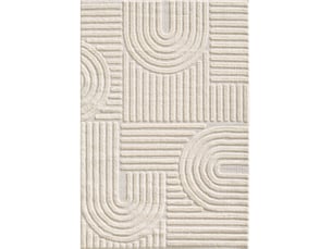 Tapis à relief lena crème 80x250cm
