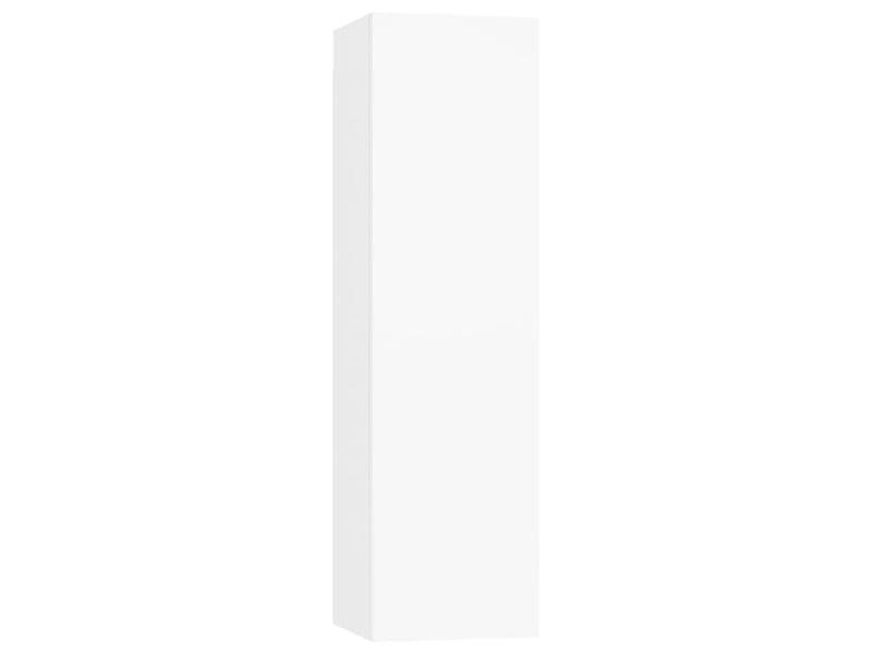  Ensemble de meuble tv - banc tv - meuble de rangement 4 pcs blanc bois d'ingénierie  - Conforama C
