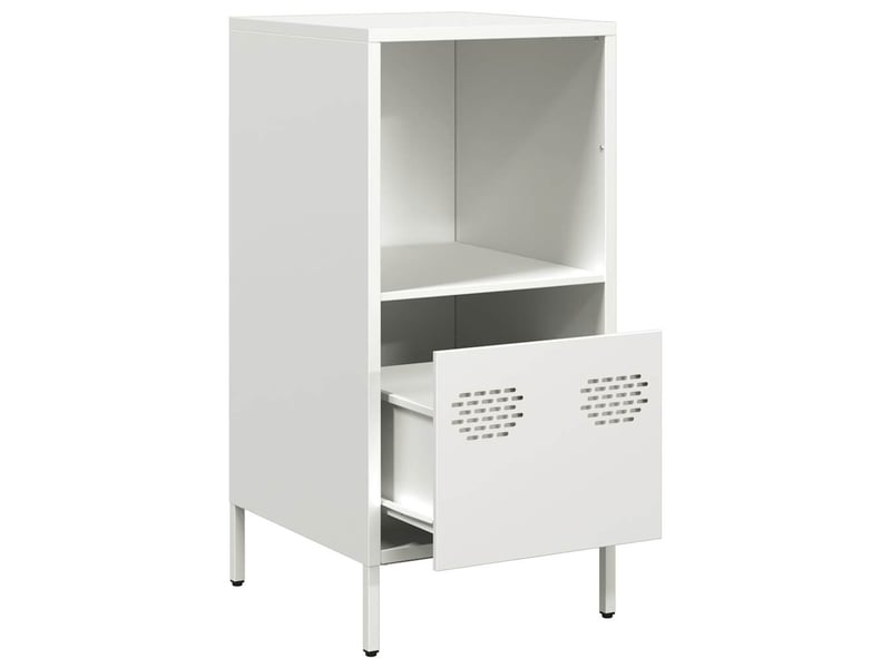  Buffet - bahut - meuble de rangement blanc 35x39x73,5 cm acier laminé à froid  - Conforama E