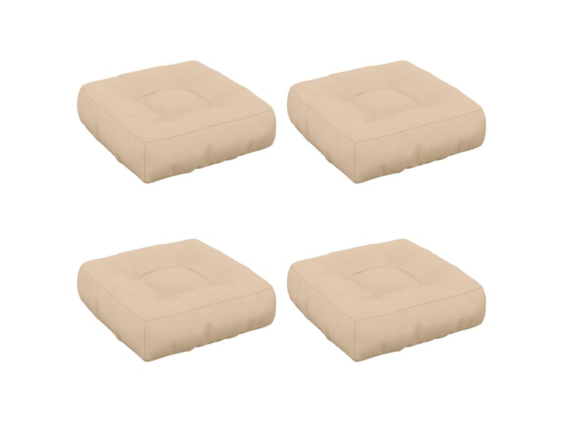  Lot de 4 coussins de siège, coussins d'assise vianen 100 % polyester crème cf60653  - Conforama A