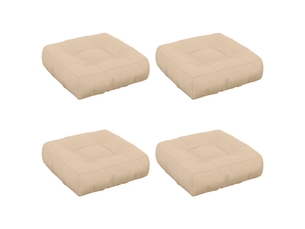 Lot de 4 coussins de siège, coussins d'assise vianen 100 % polyester crème cf60653
