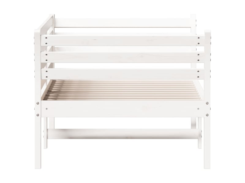  Lit simple- lit adulte -  lit de jour sans matelas blanc 80x200 cm bois de pin massif  - Conforama D