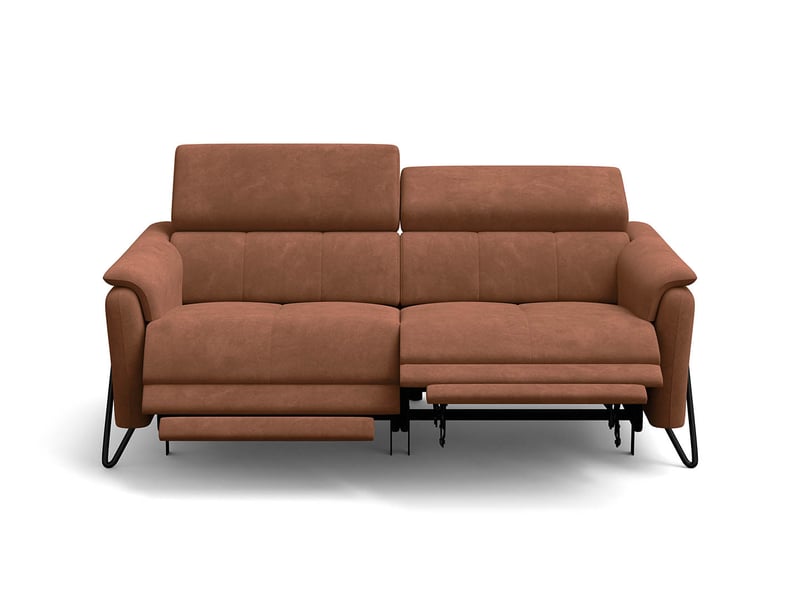  Canapé 3 places roden, 2x relax, tissu velours marron RODEN - Conforama C