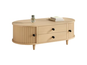 Table basse capsule coloris bois clair LPOSPI - 50 cmx100 cm
