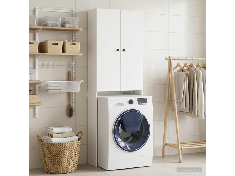  Armoire de toilette, meuble de toilette breda blanc 66x25.5x190 cm  - Conforama B
