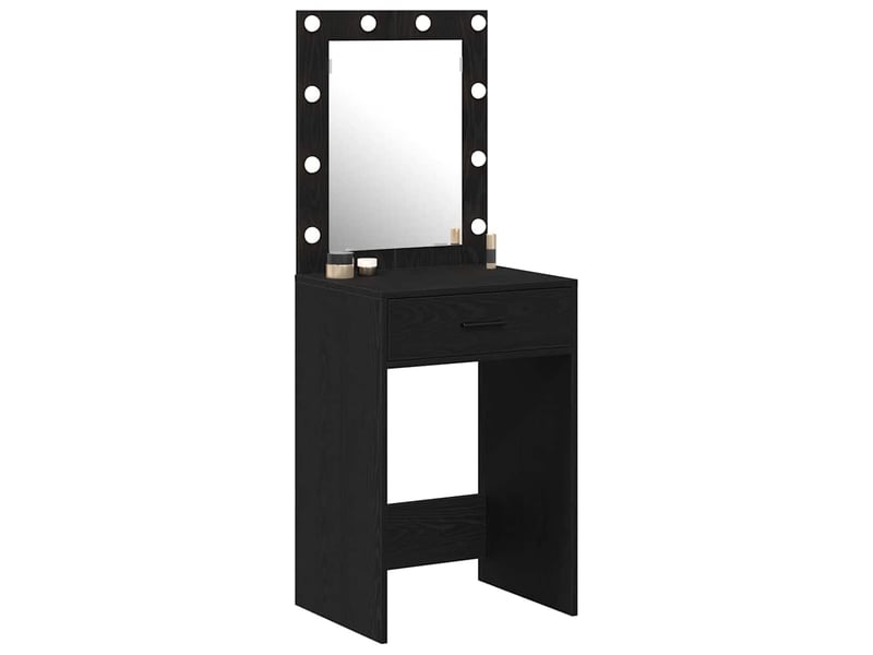 Coiffeuse, table de toilette chêne noir 50x41x135 cm bois d'ingénierie shl87629  - Conforama C