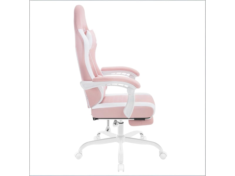 Chaise de bureau ergonomique pivotante avec massage, fauteuil gaming confortable - Conforama D