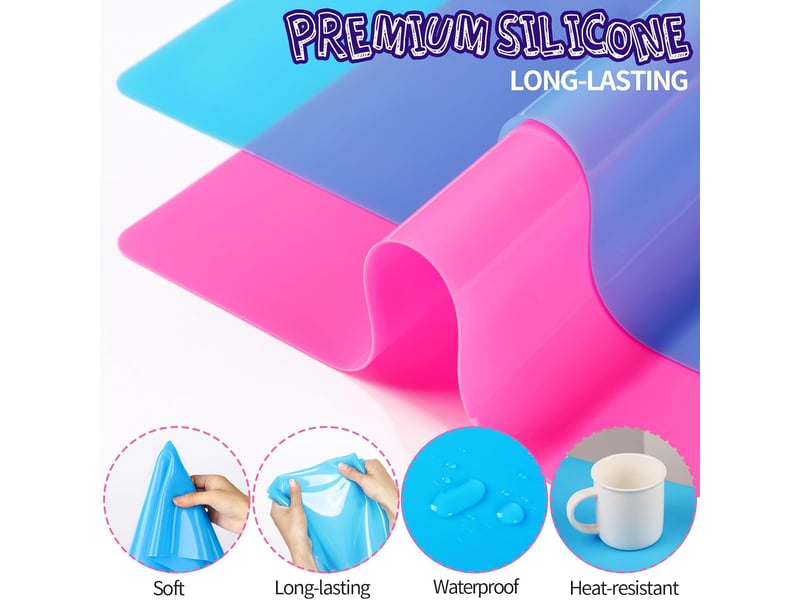  2 entretoises en silicone pour entretoises anti-goutte en verre, pinces en silicone pour table à manger, bleu et rose rouge  - Conforama D