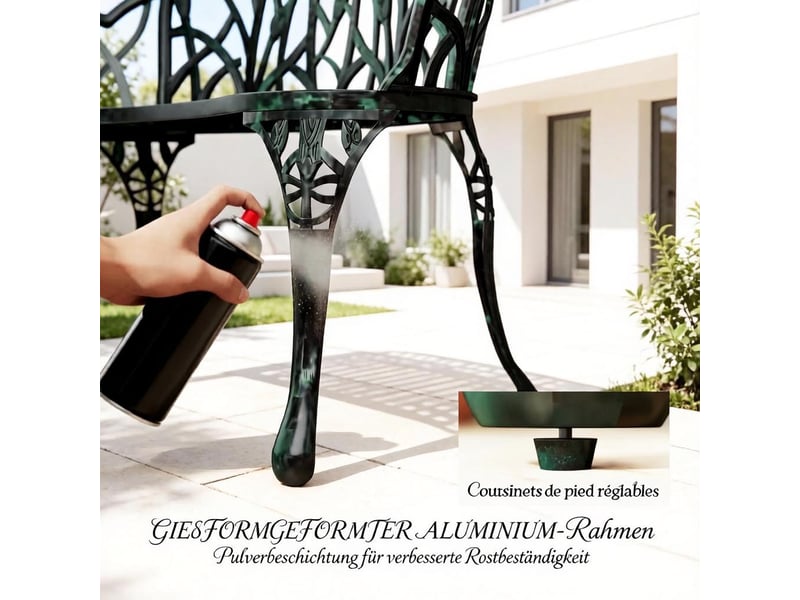 Banc de jardin 2 places en aluminium vert antique T5828P546814 - Conforama D