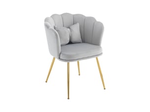 Fauteuil fixe REDOM Velours gris vendu A l'unité