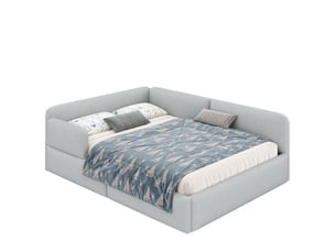 Lit banquette 140x200 cm    coloris gris