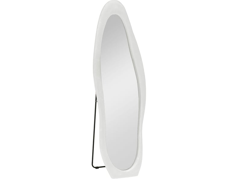 Miroir sur pied 50x160 cm cadre ondulé en mdf blanc  - Conforama A