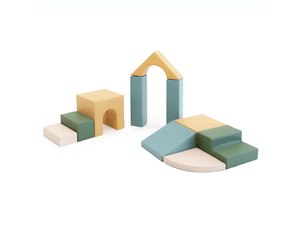 Ensemble blocs créatif vert bleu jaune