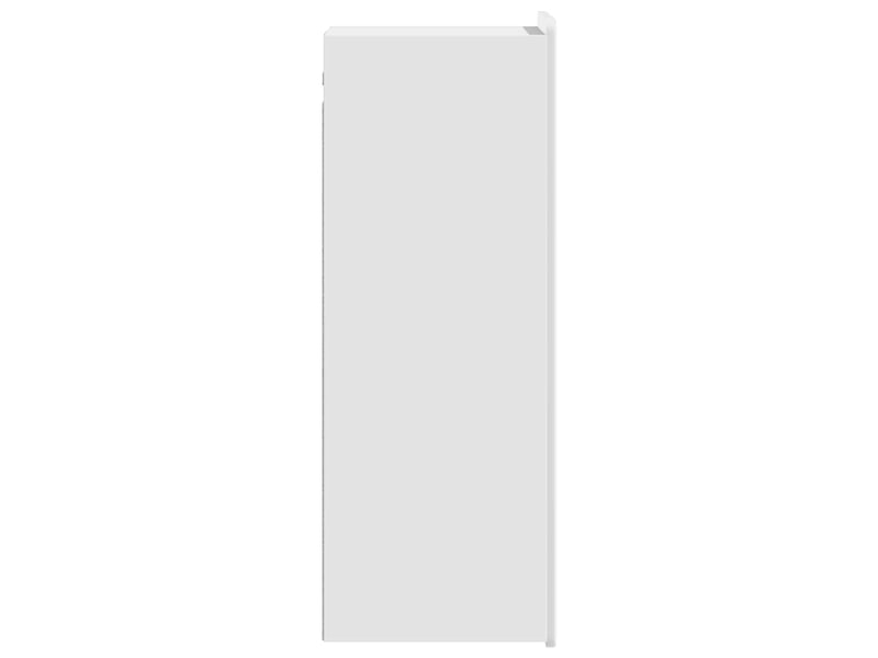  Armoire murale salon, meuble de rangement blanc brillant 33 x 34,5 x 94 cm  - Conforama E