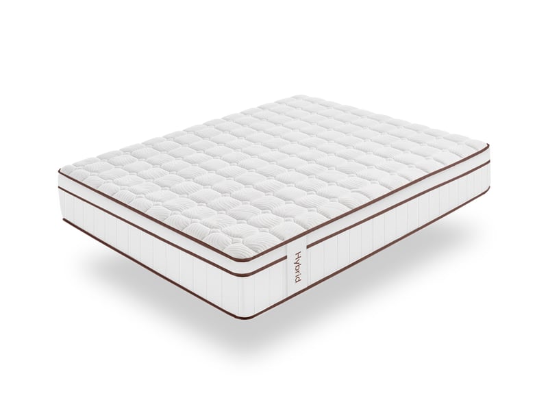  Matelas ressorts ensachés hybrid blanc 30 cm - 80x200 cm - fermeté élevée- moonia  - Conforama A