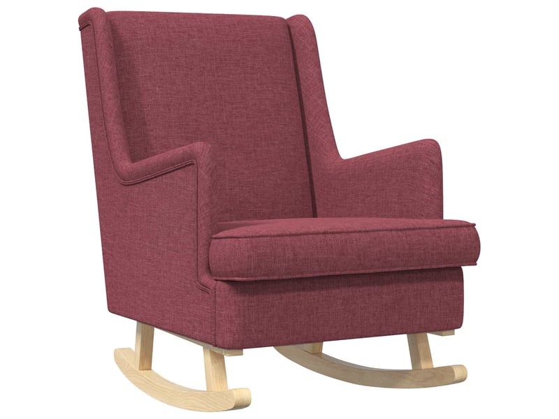 Vidaxl chaise à bascule bordeaux 62 x 80 x 85 cm tissu - Conforama D