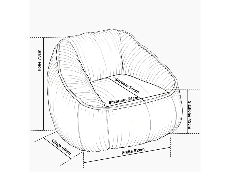  Fauteuil pouf modenvie en chenille noire à mémoire de forme 98 x 92 x 73 cm  - Conforama C
