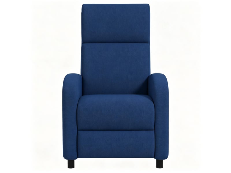  Fauteuil relax bleu inclinable, fauteuil tv avec repose-pieds intégré, dossier à 160 degrés pour salon et bureau  - Conforama A