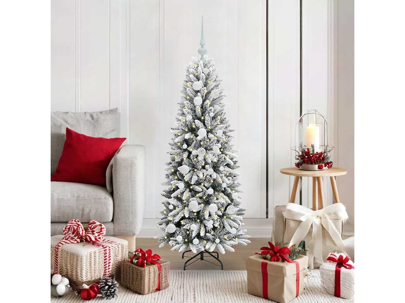  Sapin de noël artificiel, arbre de noël blanc 120 cm shl9504  - Conforama B