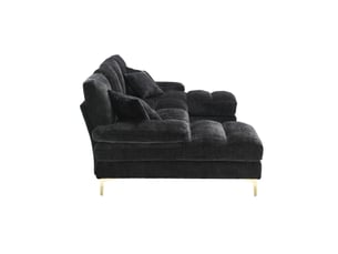 Canapé d'angle, canapé chenille — pour salon, en chenille, pour appartement, forme u