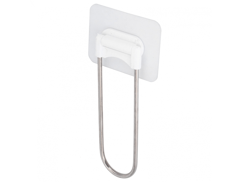  Organisateur de cintres en acier inoxydable en forme de u pour salle de bain, balcon, blanc  - Conforama E