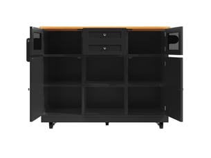 Desserte de cuisine 140x40x93,5 cm plateau pliant mdf noir