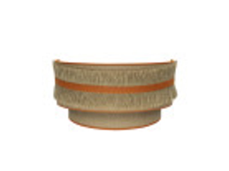  Applique murale fabrilamp natalia toile de jute orange e27 17 x 30 x 15 cm 188561004 - Conforama B