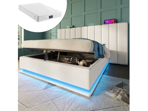 Lit coffre 160x200 cm <strong>HAUSS SPOLE</strong>  <strong></strong> coloris blanc
