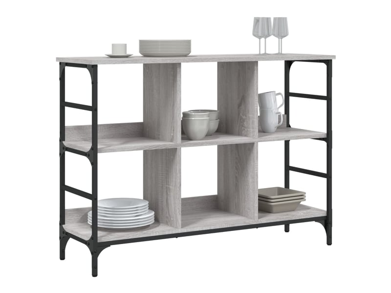  Buffet - bahut - meuble de rangement sonoma gris 102x32x73,5 cm bois d'ingénierie  - Conforama C