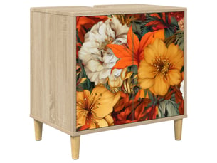 Armoire de salle de bain, meuble de rangement gennep sonoma 60x40x60 cm