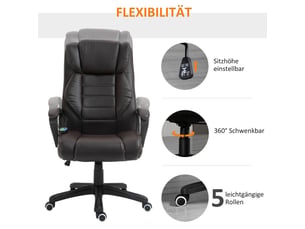 Fauteuil relax électrique  RAELUNYI Cuir / Tissu noir