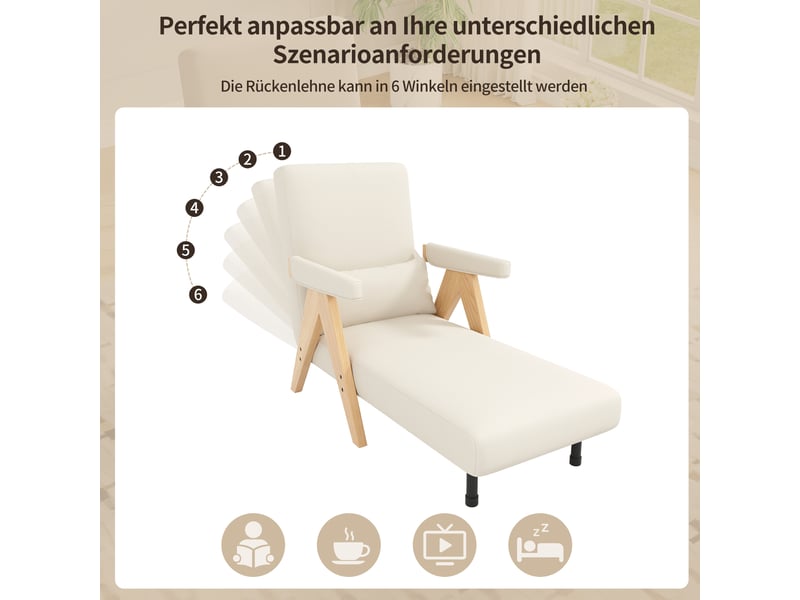  Canapé convertible, canapé-lit, 3 en 1, design moderne, pour salon, chambre, adapté à l'espace de vie, appartement  - Conforama W