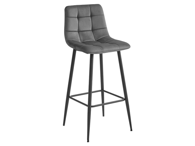 Family hoker arceto - velours gris foncé pieds noirs x 1  - Conforama A