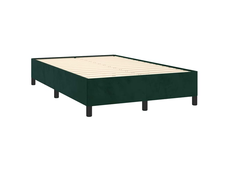  Lit double- lit adulte -  cadre de lit sans matelas vert foncé 120x190 cm velours  - Conforama B