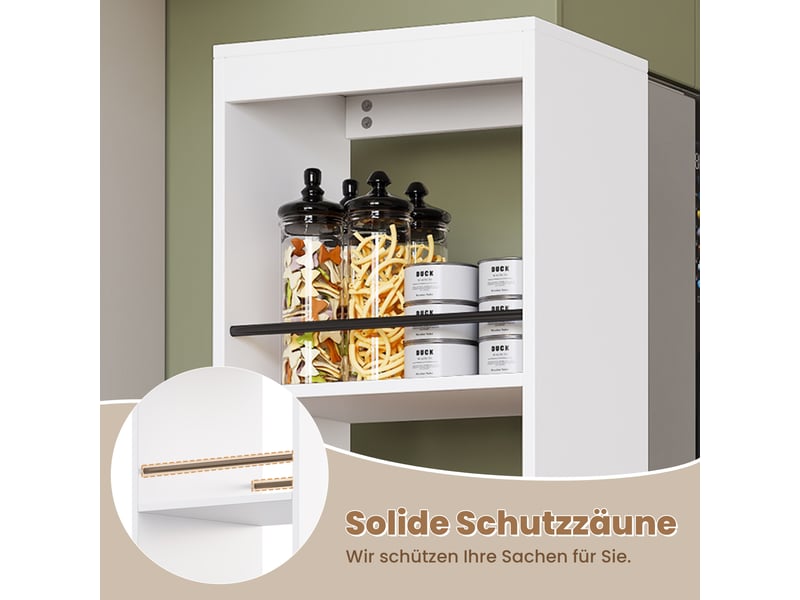  Bibliothèque étroite à roulettes en mdf blanc 40 x 30 x 160.5 cm N880P514602W - Conforama E