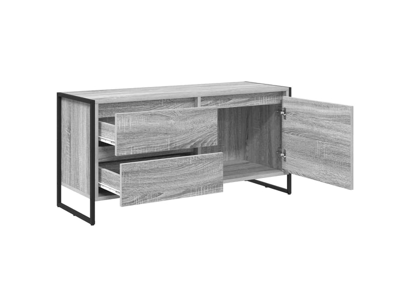  Meuble tv - banc tv - meuble de rangement 100 x 36 x 49.5 cm gris sonoma bois d'ingénierie  - Conforama E