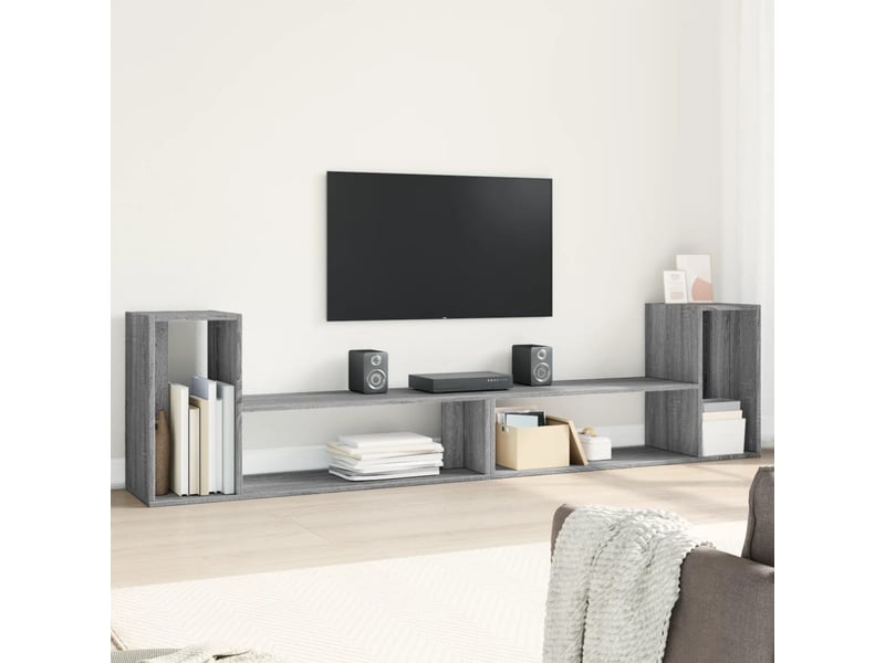  Meuble tv - banc tv - meuble de rangement sonoma gris  - Conforama B