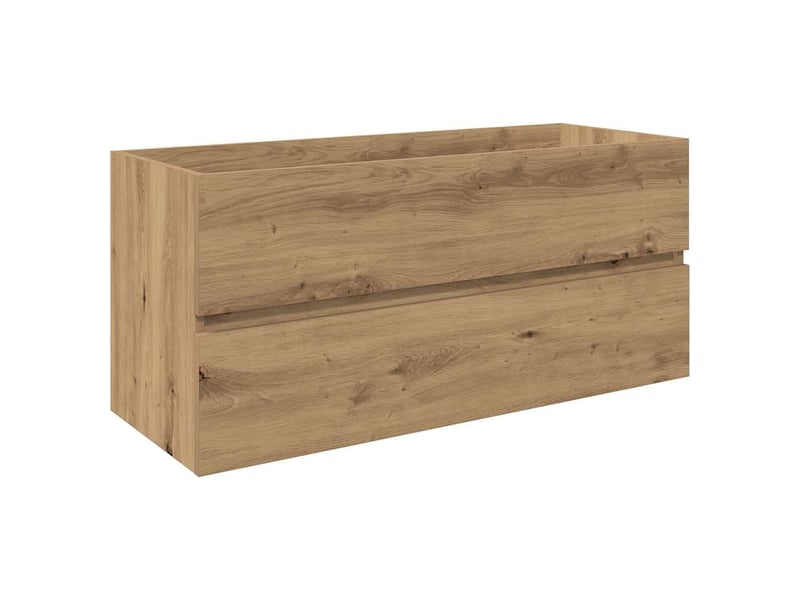 Meuble lavabo avec bassin et robinet intégré, armoire de salle de bains chêne artisanal cf65562 - Conforama D