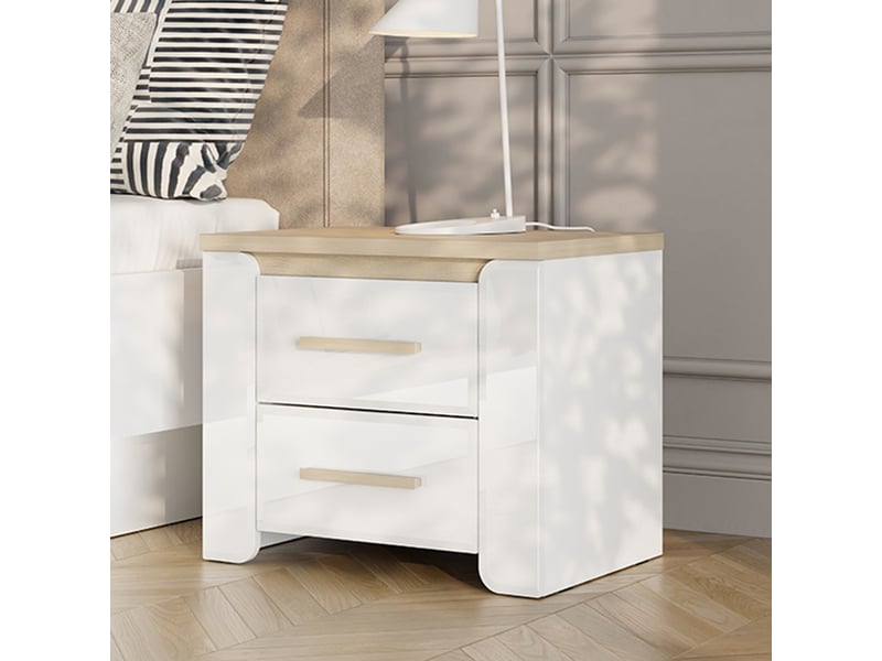  Chevet yamba, 2 tiroirs, 58x40x50h cm blanc mat Yamba - Conforama B