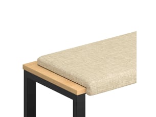 Coussin de banc, coussin d'assise, coussin de canapé tissu crème profondeur 35 cm cf53783