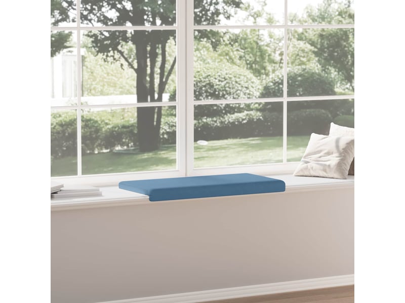 Coussin de banc, coussin d'assise, coussin de canapé velours côtelé bleu profondeur 35 cm cf53859  - Conforama D