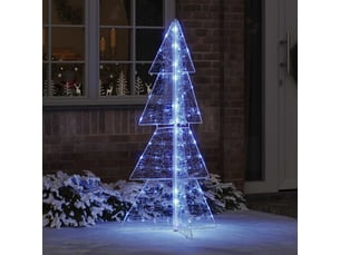 Sapin de noël - arbre de noël 160 led bleu 150 cm acrylique