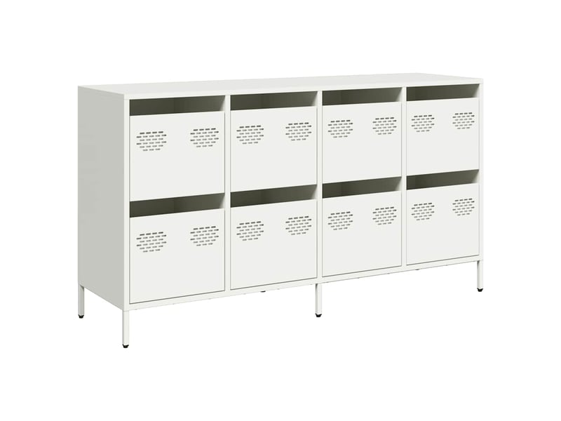  Buffet - bahut - meuble de rangement blanc 135x39x73,5 cm acier laminé à froid  - Conforama A