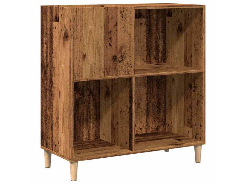  Armoire à disques, armoire de rangement vieux bois 84,5x38x89 cm bois d'ingénierie shl9081  - Conforama A
