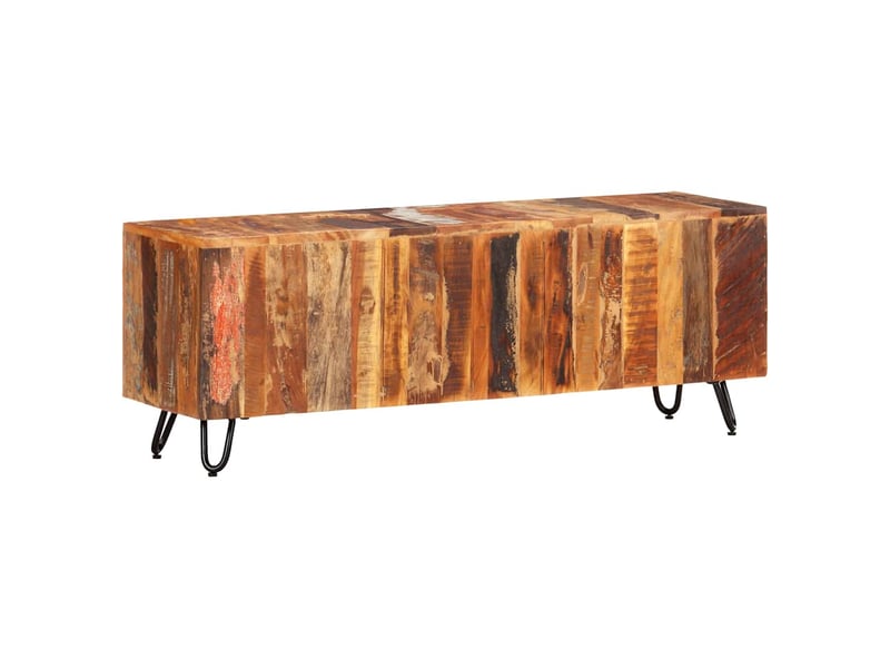  Meuble tv - banc tv - meuble de rangement 110x30x40 cm bois massif de récupération  - Conforama B