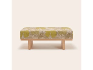Banc en bois et jacquard alisia  anca
