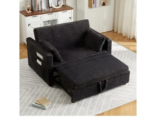 Fauteuil convertible PHK_35XROBPA <strong>GARVEE </strong> Velours côtelé gris