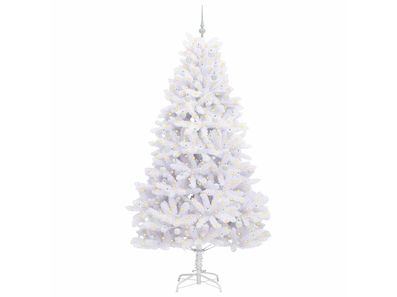  Sapin de noël, arbre de noël artificiel à branches articulées blanc 240 cm shl7376  - Conforama C